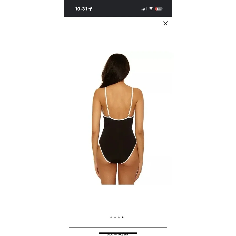 NWT Trina Turk Triumph Micro Rib Braided One Piece Swimsuit 8 - Picture 4 of 10